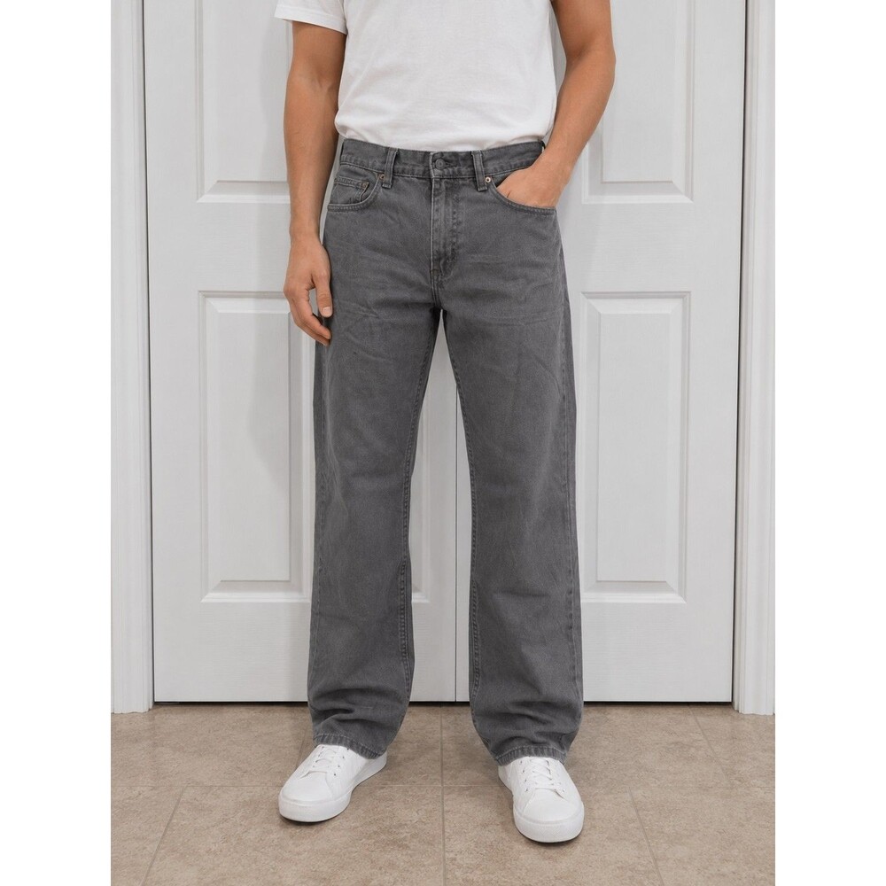 Alfani Men’s Jeans 32x32 Gray Charcoal Straight Leg 100% Cotton
